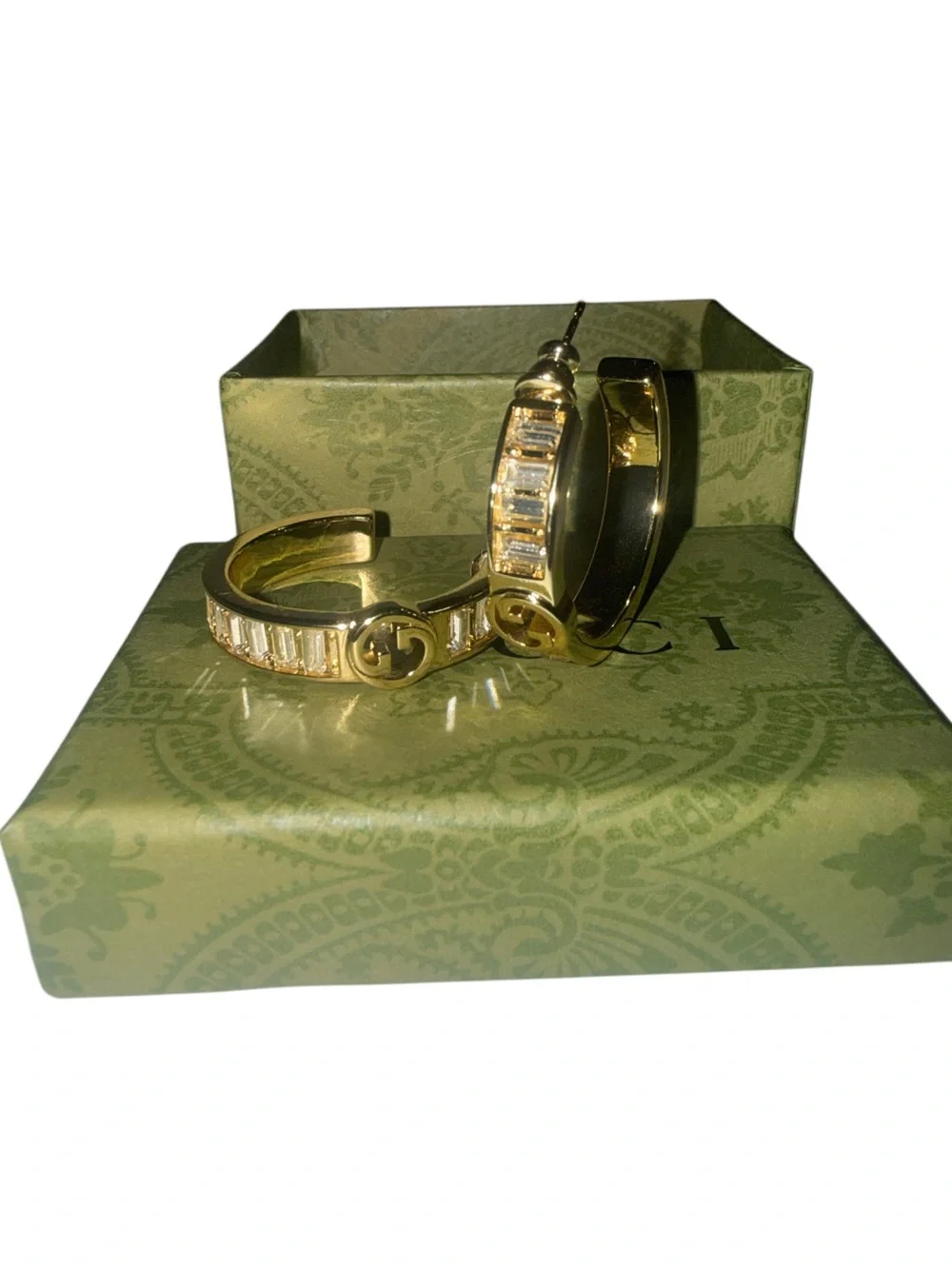Gold Crystal Hoop Earrings Rhinestone Huggie Statement Jewelry